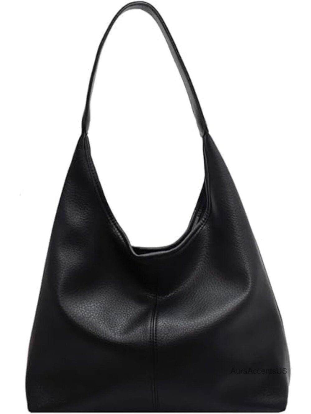 2-Pack Women's Slouchy Hobo Tote Bag Soft PU Leather Shoulder Purses Work